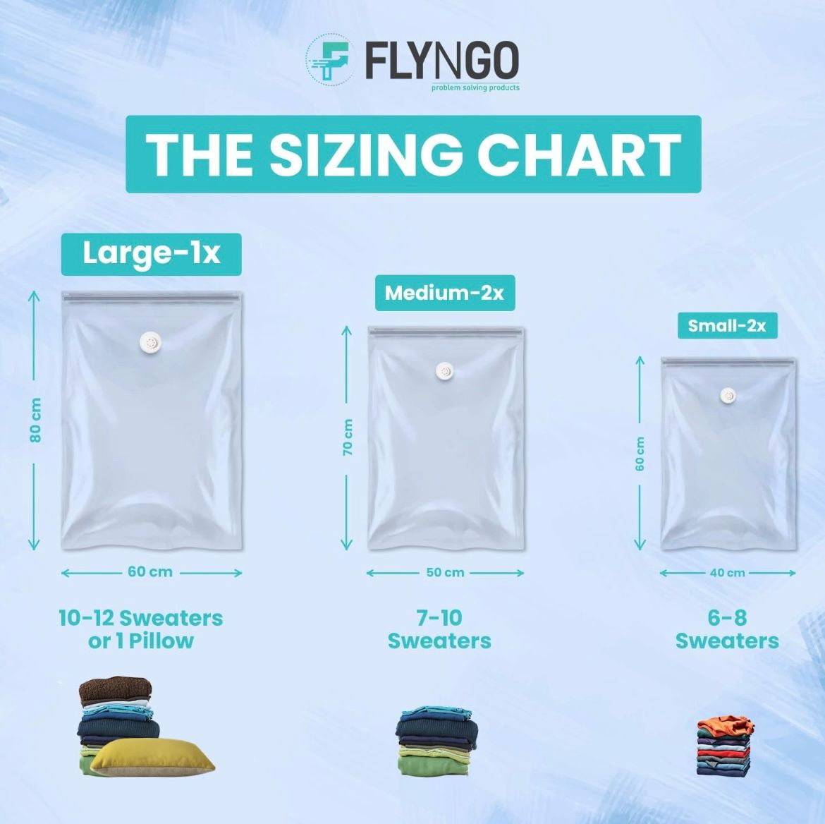 Space Saver Bags with Hand Pump (6-Pack)