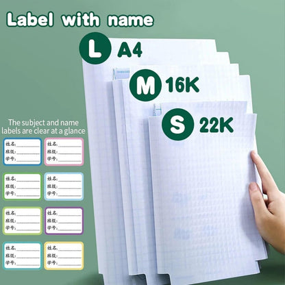 Self-Adhesive Book Cover Film [30 Pcs- 3 Different Sizes - 10 Each] Transparent Paper Sticker Book Covers Protective Case for School Craft & Office Textbooks