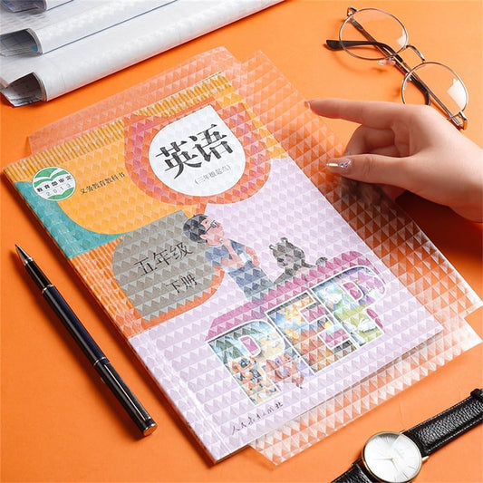 Self-Adhesive Book Cover Film [30 Pcs- 3 Different Sizes - 10 Each] Transparent Paper Sticker Book Covers Protective Case for School Craft & Office Textbooks